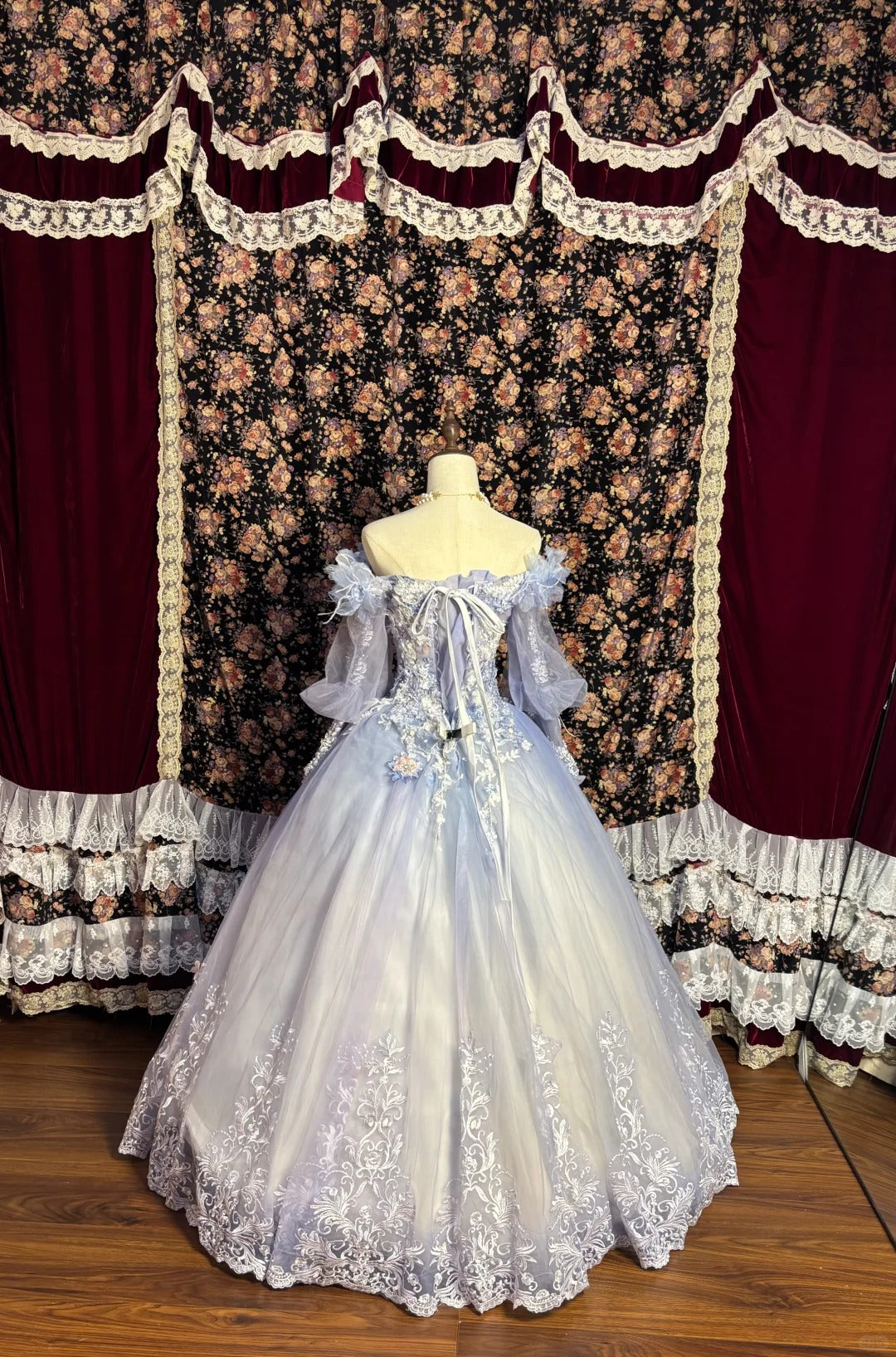 A Line Long Sleeves Ball Gown Quinceanera Dress Unique Long Evening Dress cg25537