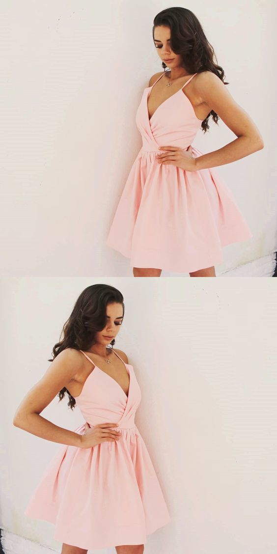 Charming Pink homecoming Dress, Sexy Sleeveless Cute Short Party Dress cg1140