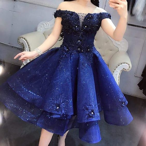 Unique Off the shoulder short homecoming dresses cg13058