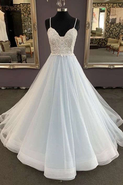 Unique sweetheart tulle lace long prom dress, lace evening dress cg13068