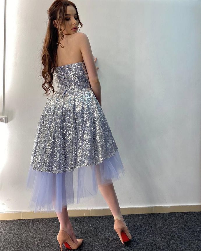 Sparkle Silver Sequins Short Homecoming Dress cg13115