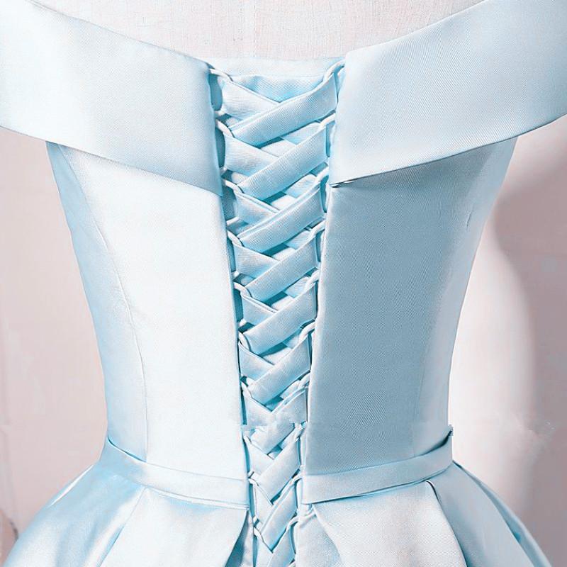 Beautiful Light Blue Satin Sweetheart Homecoming Dress cg13369