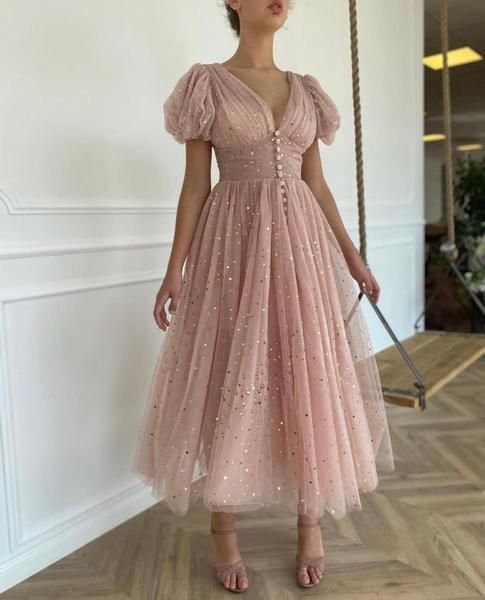 Pink Bling Bling Tulle Prom Dress , Charming Prom Dress cg13422