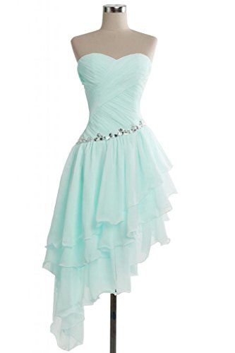 Asymmetrical Hemline Bridesmaid Dresses for Teens Prom Dresses cg15497