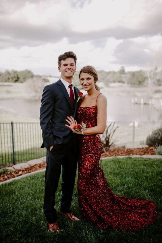 2019 Spaghetti Straps Mermaid Long Prom dress cg1692
