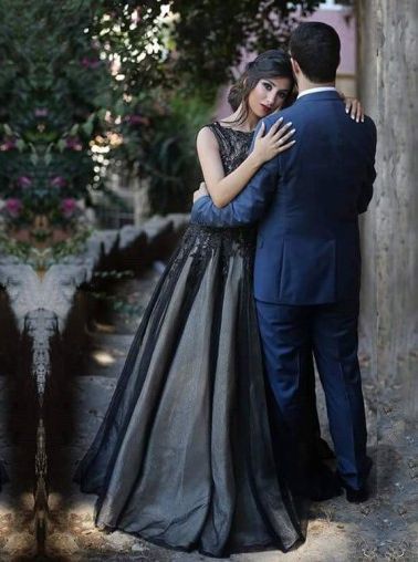 A-Line Real Made Prom Dress, Charming Formal Dresses,Black Evening Dresses cg1827