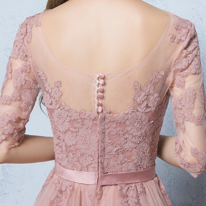 Pink Tulle Bridesmaid Dresses Long, Lovely Bridesmaid Dresses Prom dress cg20108