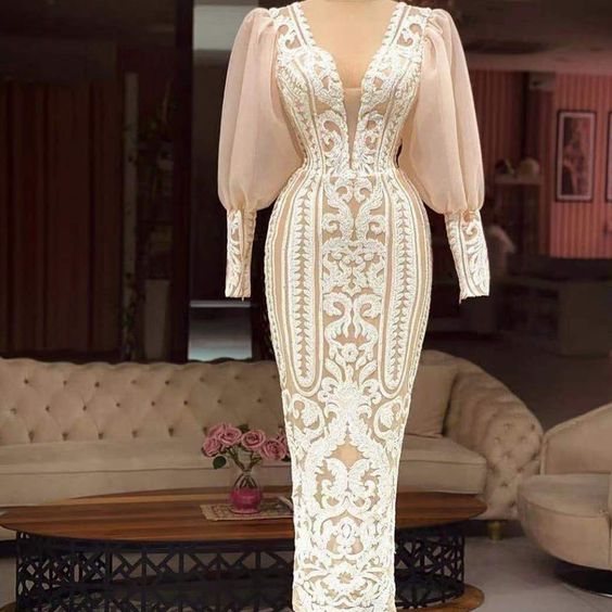 lace prom dresses, mermaid prom dresses, long sleeve prom dresses, sheath prom dresses, arabic prom dresses cg23774