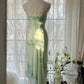 Vintage Evening Dresses, Sleeveless Green Party Gowns  cg25520