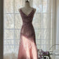 Vintage Evening Dresses, Sleeveless Pink Party Gowns  cg25514
