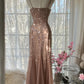 Vintage Champagne Evening Dresses, Sleeveless Long Party Gowns  cg25518