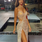 Spathetti Straps Mermaid Long Prom Dresses With Sequins    cg24856