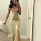 Simple Square Neck Long Prom Dress Party Dress       cg24846