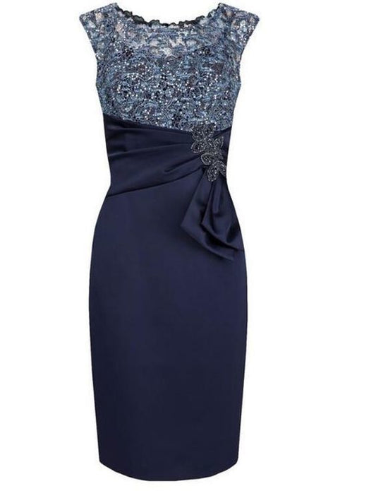 Navy Blue Mother of the Bride Dresses with Lace Prom Dress   cg10072