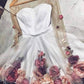 Chic A-line V neck Hand-Made Flower Homecoming Dresses Unique Short Dress Long Sleeve Homecoming Dresses cg108