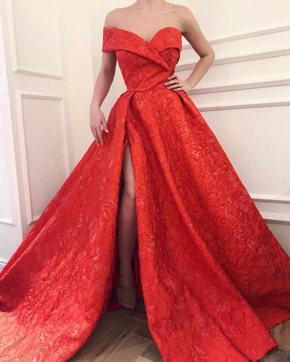 A Line red Prom Dresses   cg13032