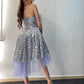 Sparkle Silver Sequins Short Homecoming Dress    cg13115