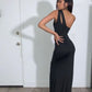 One Shoulder Side Slit Mermaid Evening Dress, Black Long Dress Prom Gown   cg13183