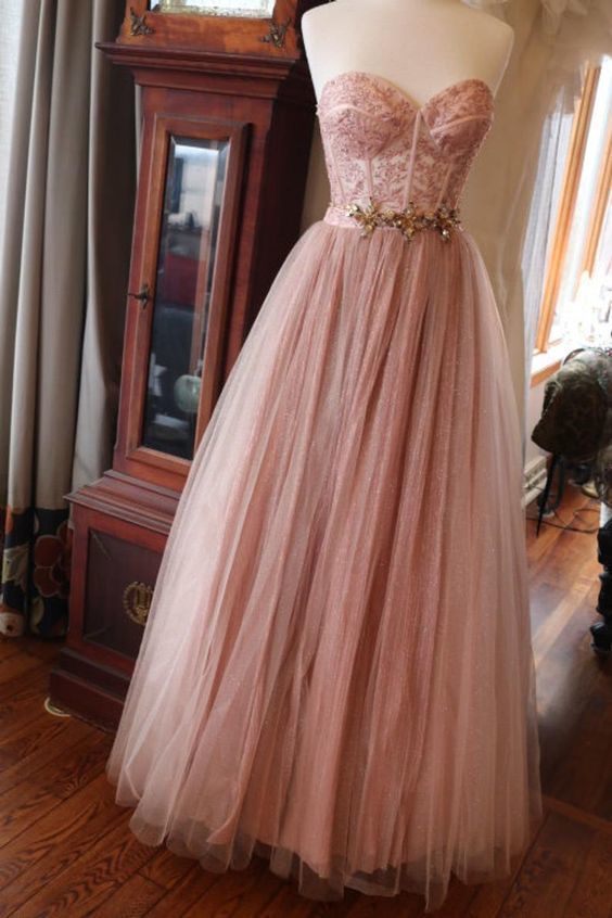 Sweetheart Pink Long Prom Dress   cg13345