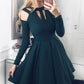 Simple burgundy short  dress, short homecoming dress cg135