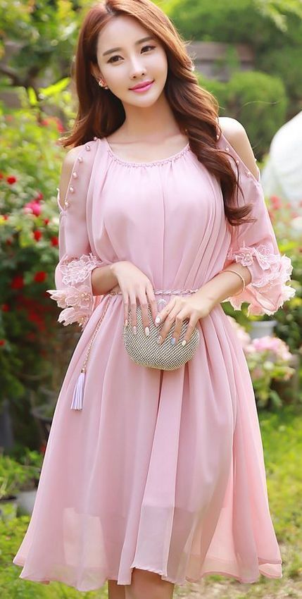 Pink Dress,Middle Sleeve Dress,Fashion Homecoming Dress cg1368