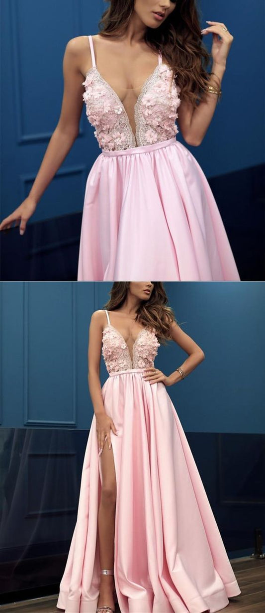 Princesses Charming Pink Long Prom Dress,Sweet 16 Party Dress   cg13777