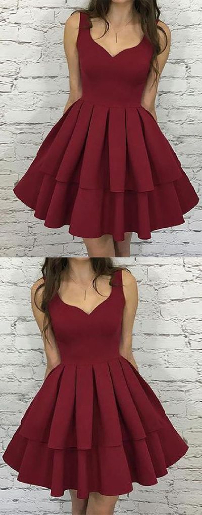 Excellent Homecoming Dresses Simple, Homecoming Dresses Short, Burgundy Homecoming Dresses cg138