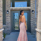 Pink Mermaid Lace Long Prom Dress   cg14008