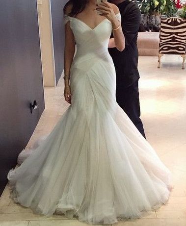 Off The Shoulder Wedding Dress,Mermaid Prom Dress   cg15639