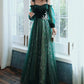 elegant dark green lace gown Prom Dress,   cg16016