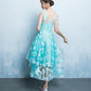 Mint Green Lace High Low Bridesmaid Dress, High Low Homecoming Dress   cg16641