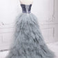 UNIQUE TULLE HIGH LOW PROM DRESS A LINE EVENING DRESS    cg17106