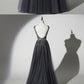 Stunning Beading Long Prom Dresses with Straps A Line Floor Length Black Prom/Evening Dress  cg2038