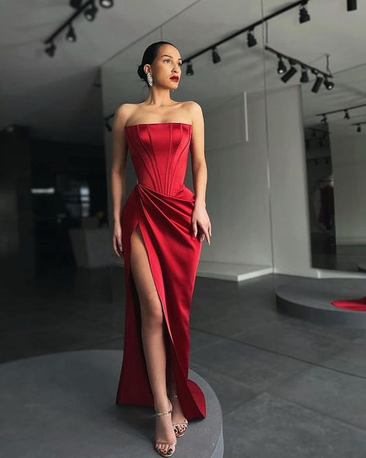 Unique Red Long Senior Prom Dress, Prom Gown    cg20989