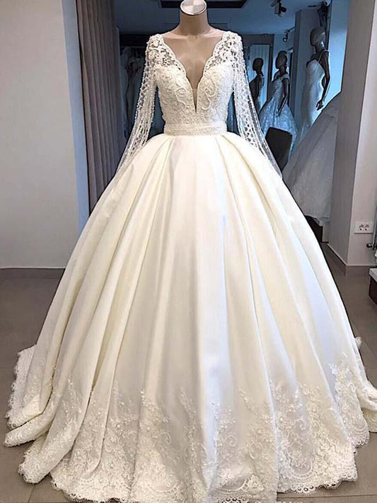 V Neck Backless illusion With Buttons Covered Plunging Dubai Arabic Bridal Gown prom dresses     cg21072