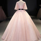 PINK TULLE LACE LONG BALL GOWN PROM DRESS FAHION DRESS     cg21251