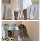 Elegant A-line sleeveless deep v-neck rhinestone beads sash lace applique tulle back knee-length homecoming dress cg238