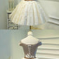 Ball Gown Off Shoulder Short Ivory Lace Homecoming Dress with Appliques cg261