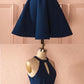 Keyhole Dark Blue Dresses,Short Homecoming Dresses,Cocktail Dresses  cg331