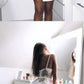 Cute v neck short homecoming dress, white evening dress cg346