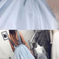 Blue v neck tulle beads long prom dress, evening dress cg397