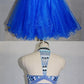 Blue Two Pieces High Neck Beaded Homecoming Dresses Short Cocktail Dresses cg413