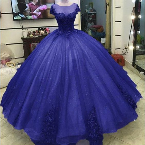 Ball Gown Princess Prom Dresses Lace Appliqued Victorian Formal gowns cg5457