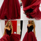 Vintage Dark Red Wine Prom Dresses Organza Sweetheart A line Princess Royal Party Gowns Simple Custom Made Evening Gowns cg554