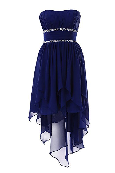 navy blue strapless homecoming dress cg5634