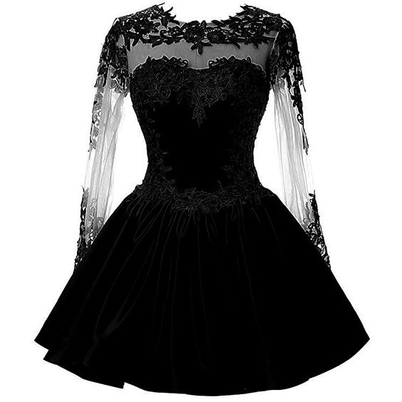 black homecoming dress with lace cg5647