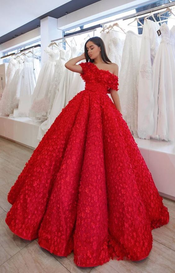 A-Line Off the Shoulder Floor-Length Red Lace Prom Dress with Appliques, elegant red off the shoulder lace long prom dresses  cg5922