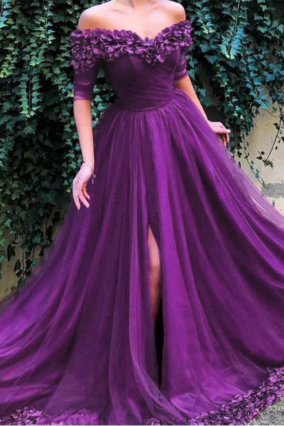 Luxury Off Shoulder Sweetheart Prom Dress with Appliques Party Gown   cg5929