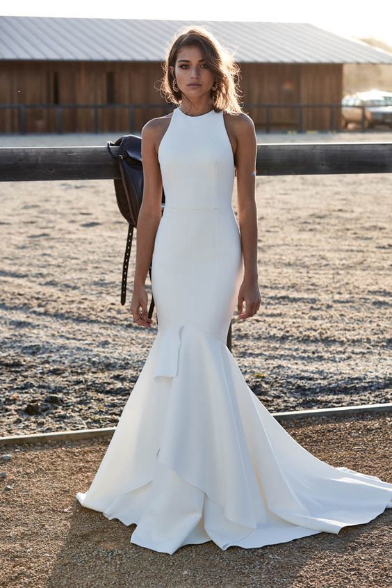 Long Prom Dress simple bridal dress   cg6348