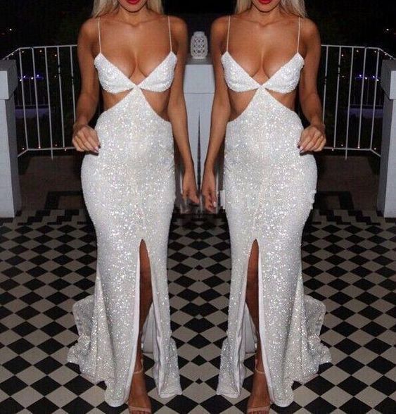 Sexy Prom Dresses,White Evening Dresses,New Fashion Prom Gowns   cg6538